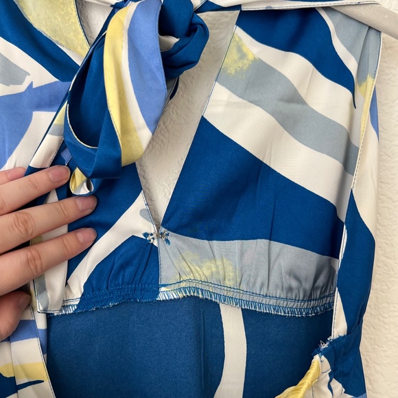 NWT | Lauren Wolfe x Amazon The Drop Blue Abstract Print Halter - Picture 8 of 9